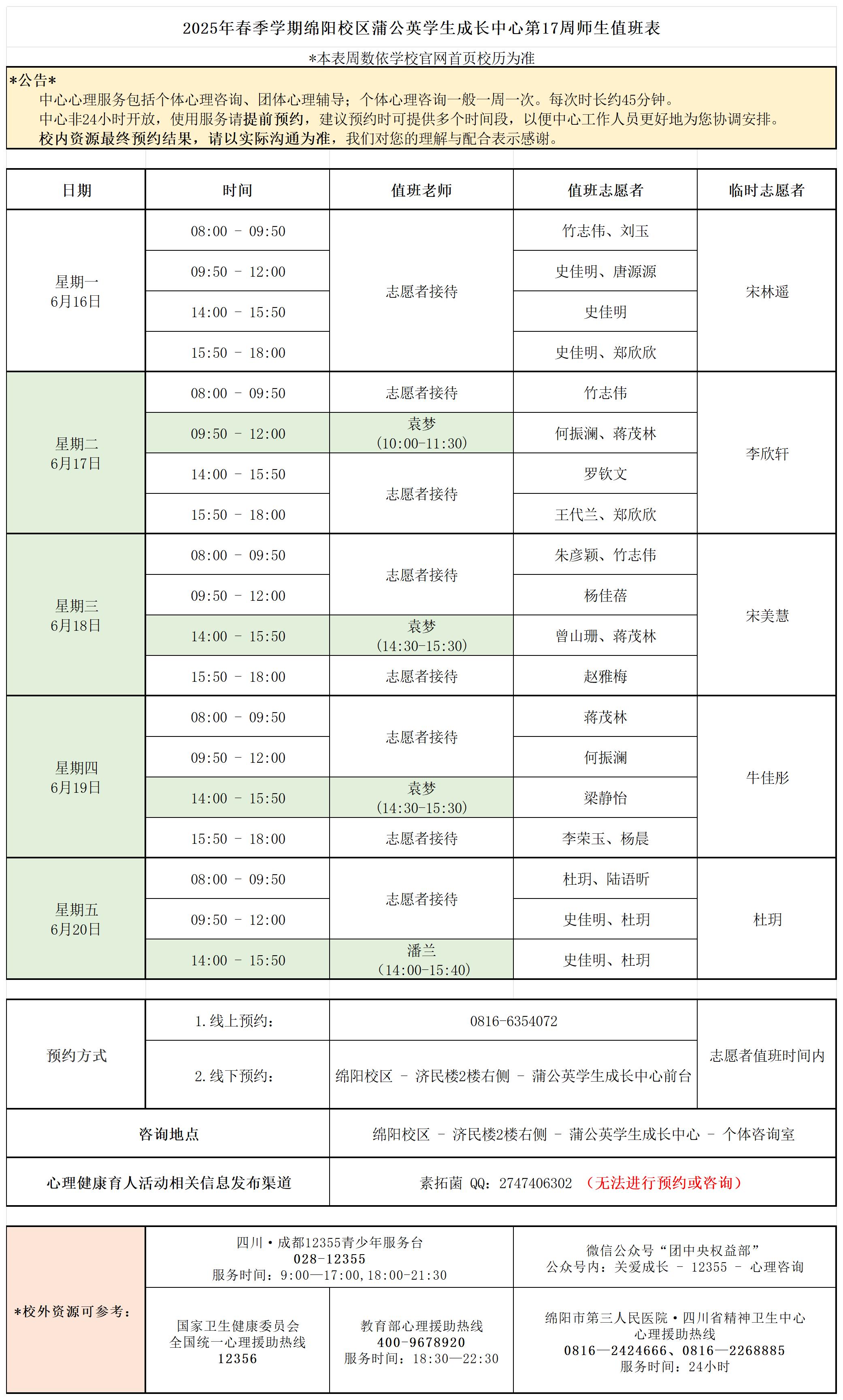蒲公英学生成长中心2025年春季学期第17周师生值班表_Sheet1.jpg